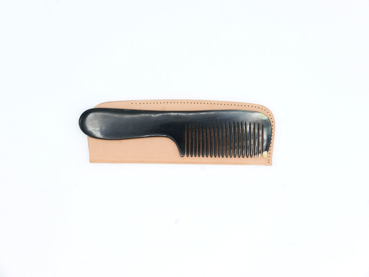 KOST KAMM|Comb with handle Water Buffalo Horn/wide/17.5cm No.60H 水牛角
