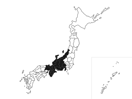 【離島・一部地域　中継料金】中部・近畿地方