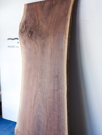 【一枚板】MUKU ten. ｜ブラックウォールナット　W2,100×D760～930×T60mm　BWN-2403