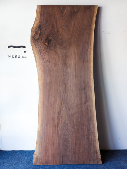 【一枚板】MUKU ten. ｜ブラックウォールナット　W2,100×D760～930×T60mm　BWN-2403