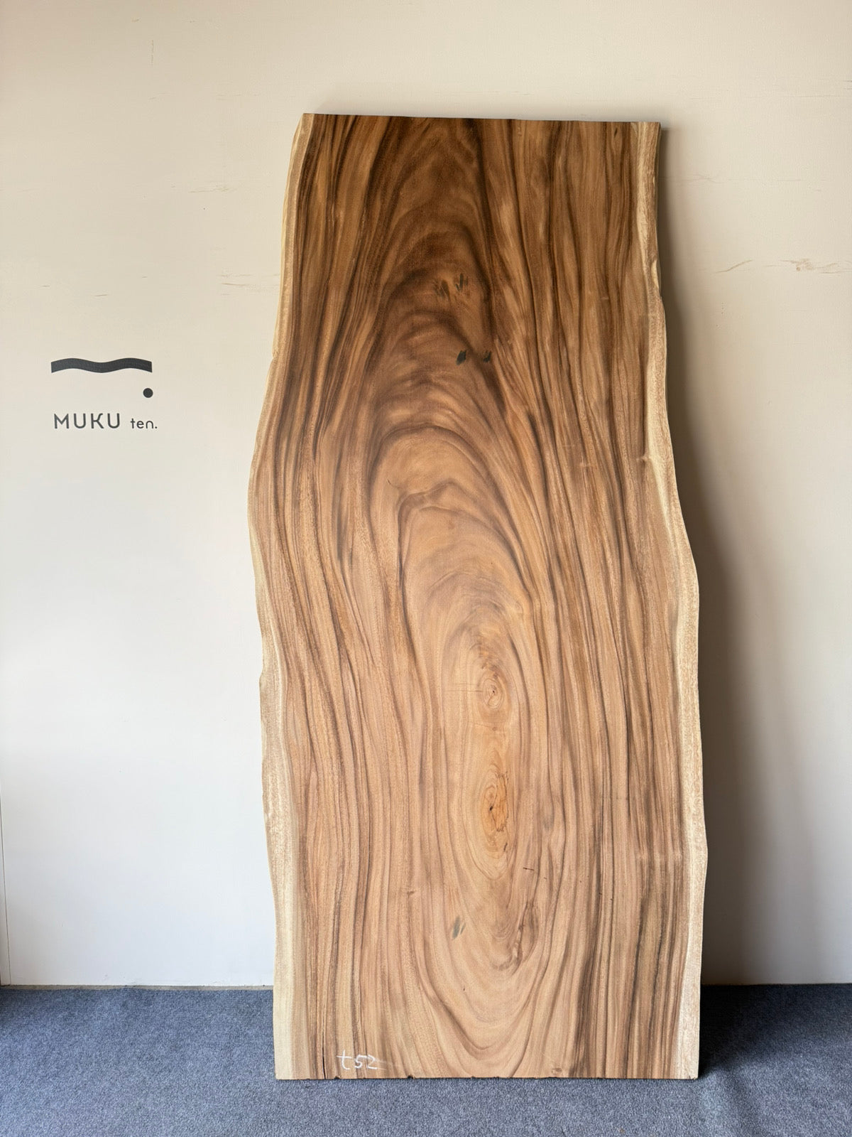 一枚板】MUKU ten. ｜モンキーポッド W2,150×D840～1,000×T50mm