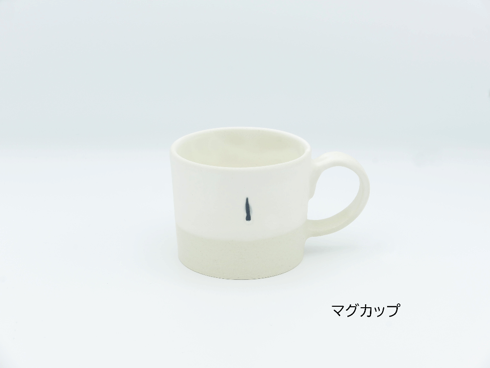 【作家もの】陶芦澤｜スリップウェア　白マット コーヒーカップ / マグカップ