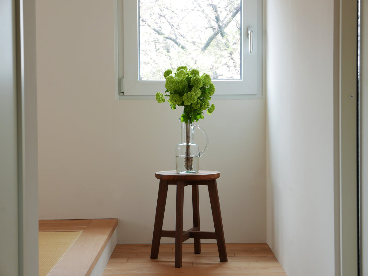MUKU ten. mini｜「ハシキレ」丸スツール　H44cm　ホワイトオーク一枚板＜A＞
