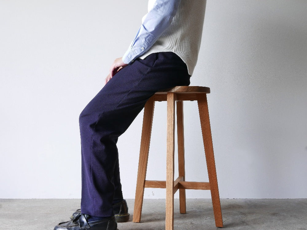 MUKU ten. mini｜「ハシキレ」丸スツール　H60cm　モンキーポッド一枚板〈F〉