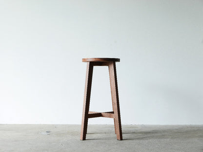 MUKU ten. mini｜「ハシキレ」丸スツール　H60cm　モンキーポッド一枚板〈F〉