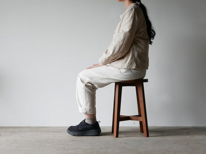 MUKU ten. mini｜「ハシキレ」丸スツール　H44cm　モンキーポッド一枚板〈C〉