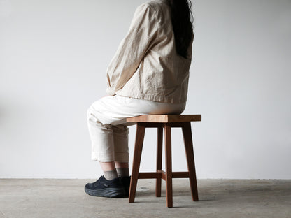 MUKU ten. mini｜「ハシキレ」丸スツール　H44cm　ホワイトオーク一枚板＜A＞