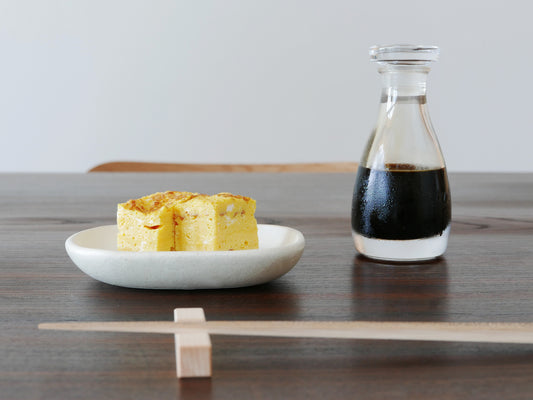【作家もの】陶芦澤｜スリップウェア　白黒マット　長方豆皿