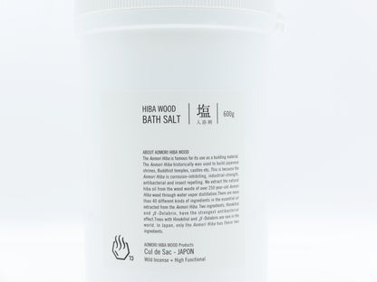 Cul de Sac｜塩風呂　HIBA WOOD BATH SALT　600g　入浴剤