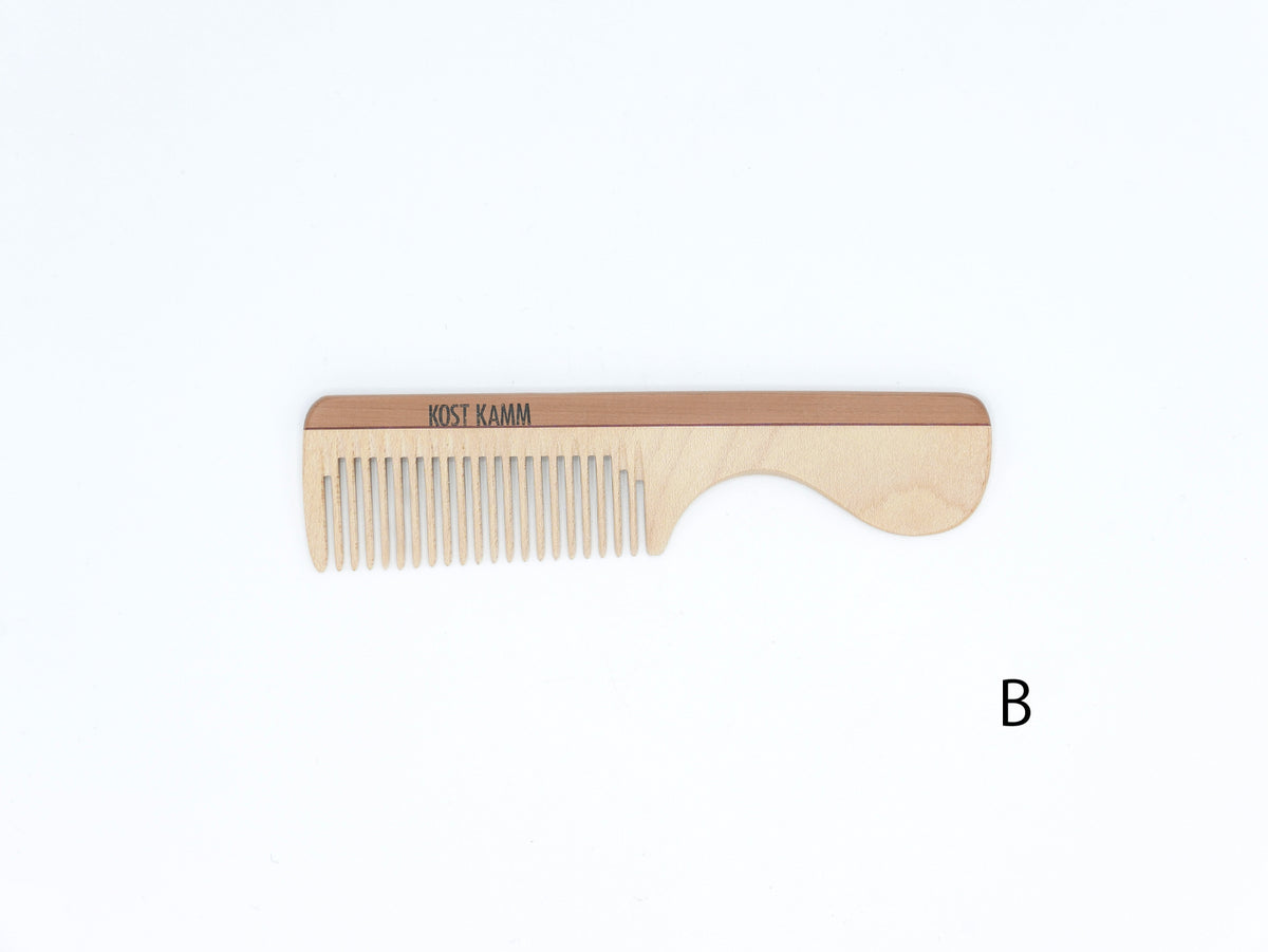 KOST KAMM｜Comb with Handle 16cm/wide　No.7　天然木
