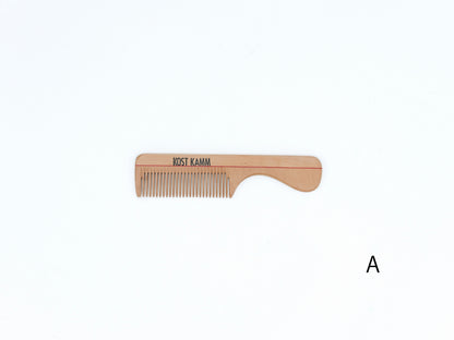 KOST KAMM｜Beard comb with handle　12cm / wide　No.215　天然木　ヘアコーム