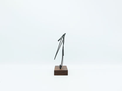 【作家もの】岡部稔｜ワイヤースケッチ -161｜W15 × H14 cm