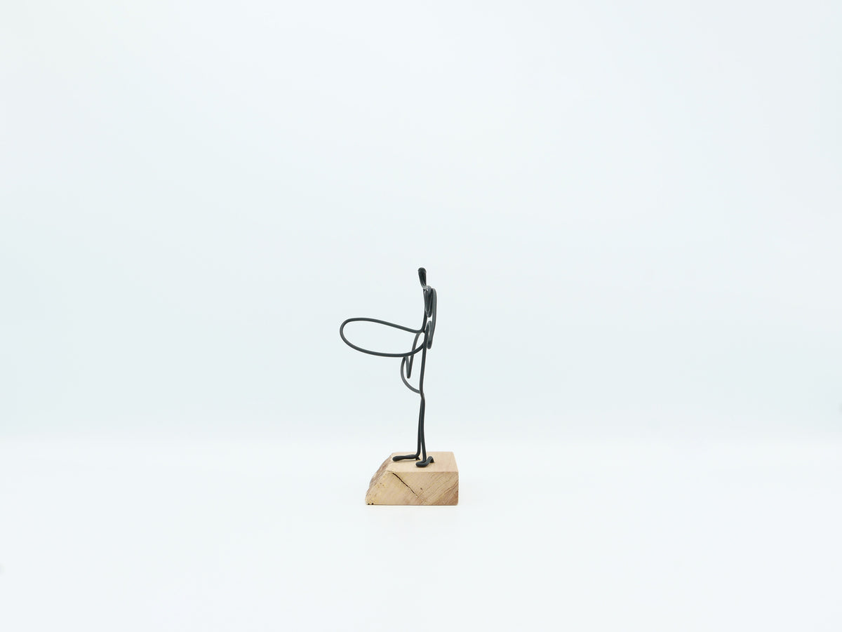 【作家もの】岡部稔｜ワイヤースケッチ -164｜W11.5 × H12.3 cm