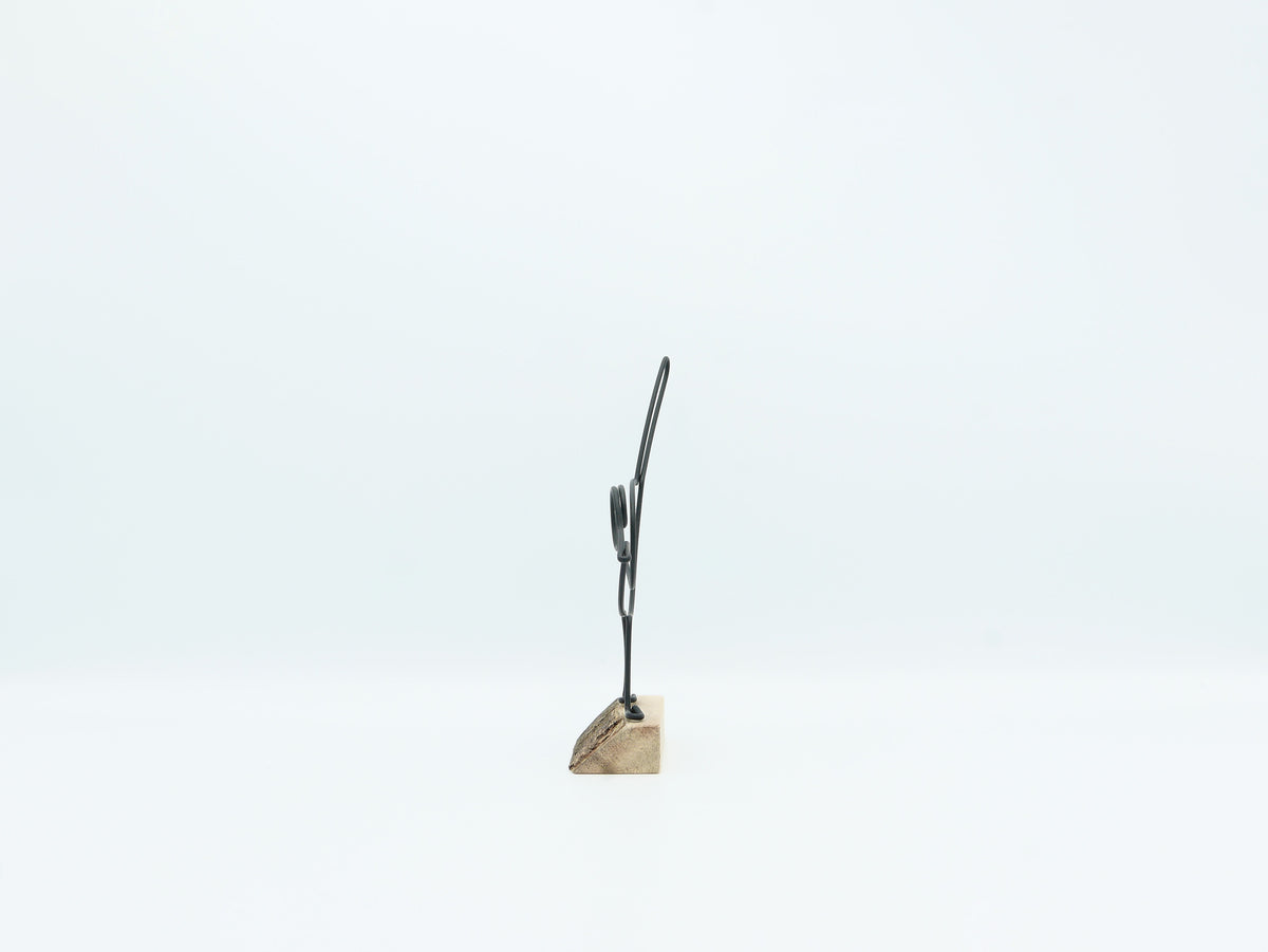 【作家もの】岡部稔｜ワイヤースケッチ -166｜W13.8 × H14.3 cm