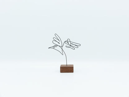 【作家もの】岡部稔｜ワイヤースケッチ -179｜W7.1 × H8.7 cm