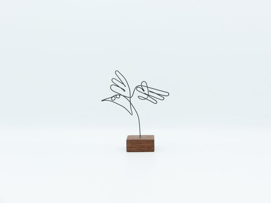 【作家もの】岡部稔｜ワイヤースケッチ -179｜W7.1 × H8.7 cm