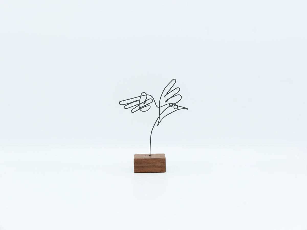 【作家もの】岡部稔｜ワイヤースケッチ -179｜W7.1 × H8.7 cm