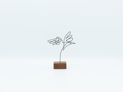 【作家もの】岡部稔｜ワイヤースケッチ -179｜W7.1 × H8.7 cm