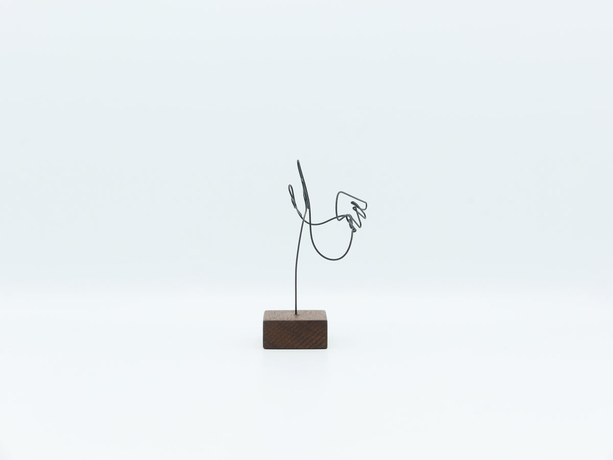 【作家もの】岡部稔｜ワイヤースケッチ -179｜W7.1 × H8.7 cm