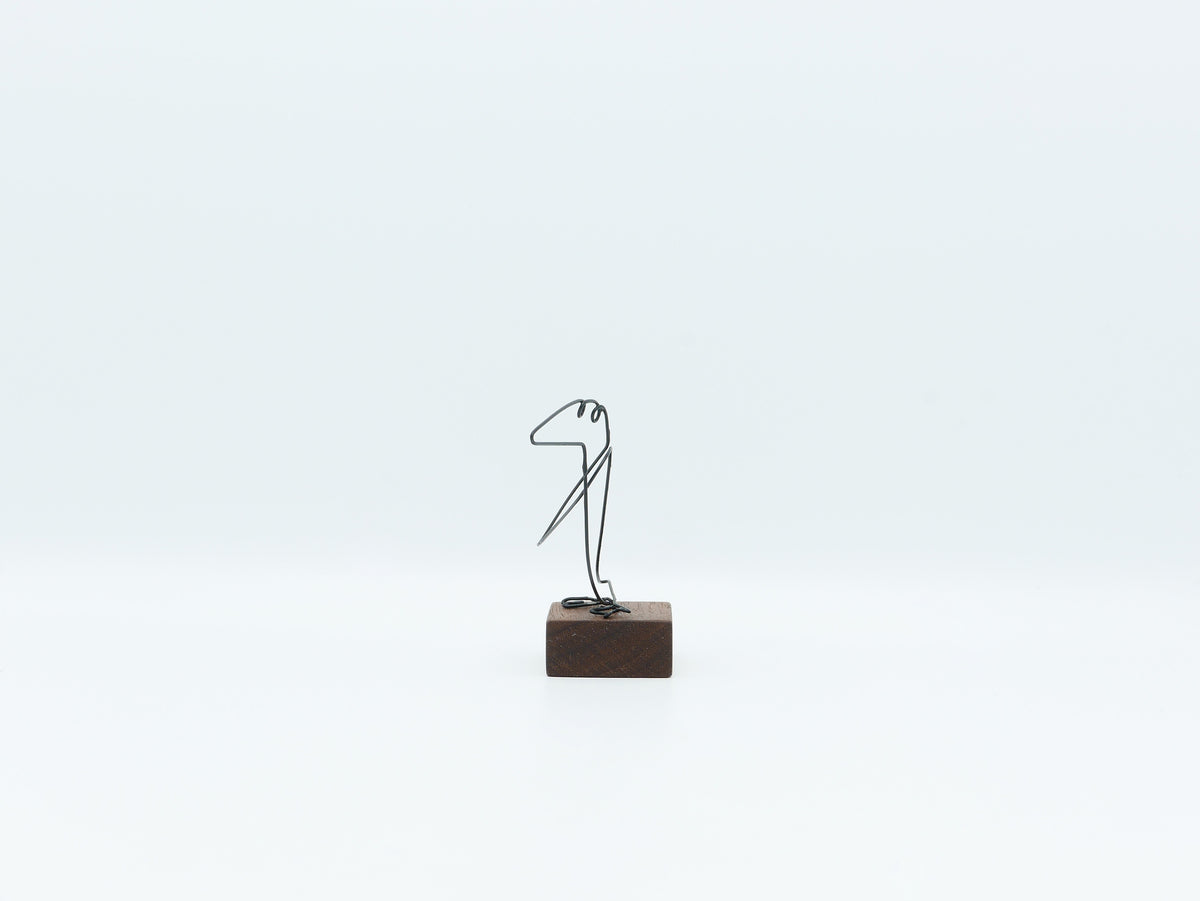 【作家もの】岡部稔｜ワイヤースケッチ -180｜W6.4 × H6.6 cm