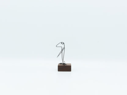 【作家もの】岡部稔｜ワイヤースケッチ -180｜W6.4 × H6.6 cm