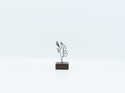 【作家もの】岡部稔｜ワイヤースケッチ -182｜W7.8 × H6.4 cm