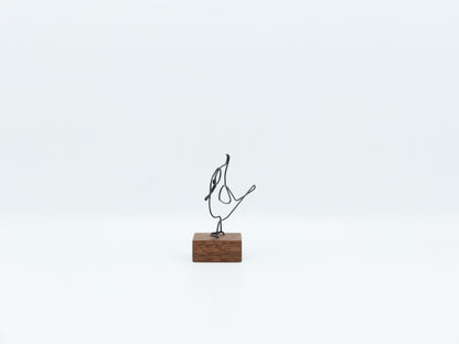【作家もの】岡部稔｜ワイヤースケッチ -183｜W6.4 × H6.5 cm