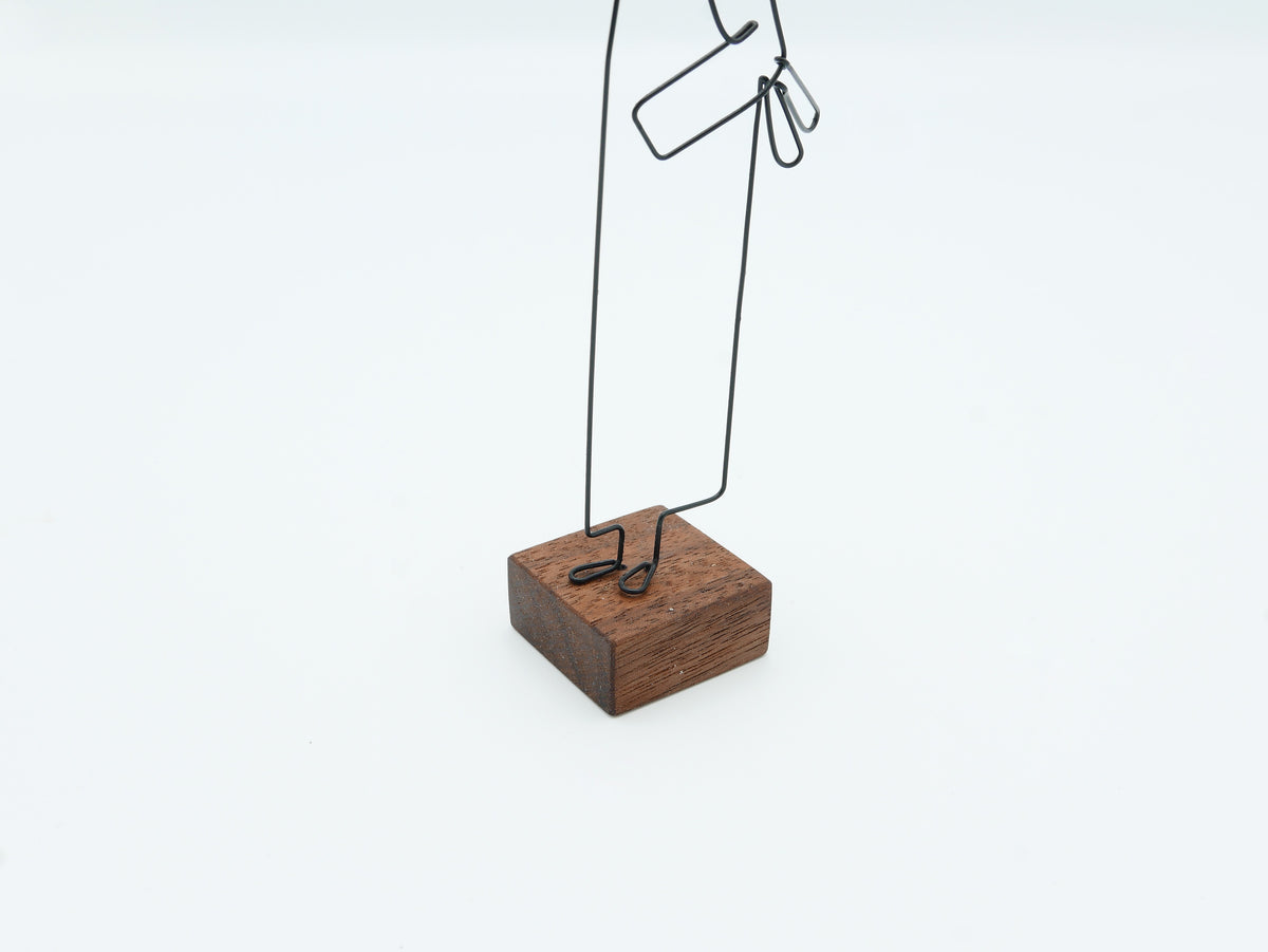 【作家もの】岡部稔｜ワイヤースケッチ -175｜W5.2 × H12.4 cm