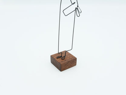 【作家もの】岡部稔｜ワイヤースケッチ -175｜W5.2 × H12.4 cm