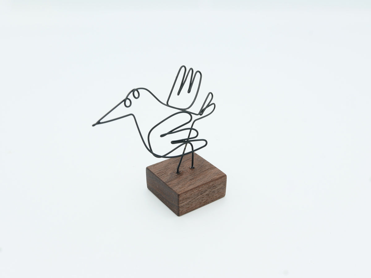 【作家もの】岡部稔｜ワイヤースケッチ -182｜W7.8 × H6.4 cm