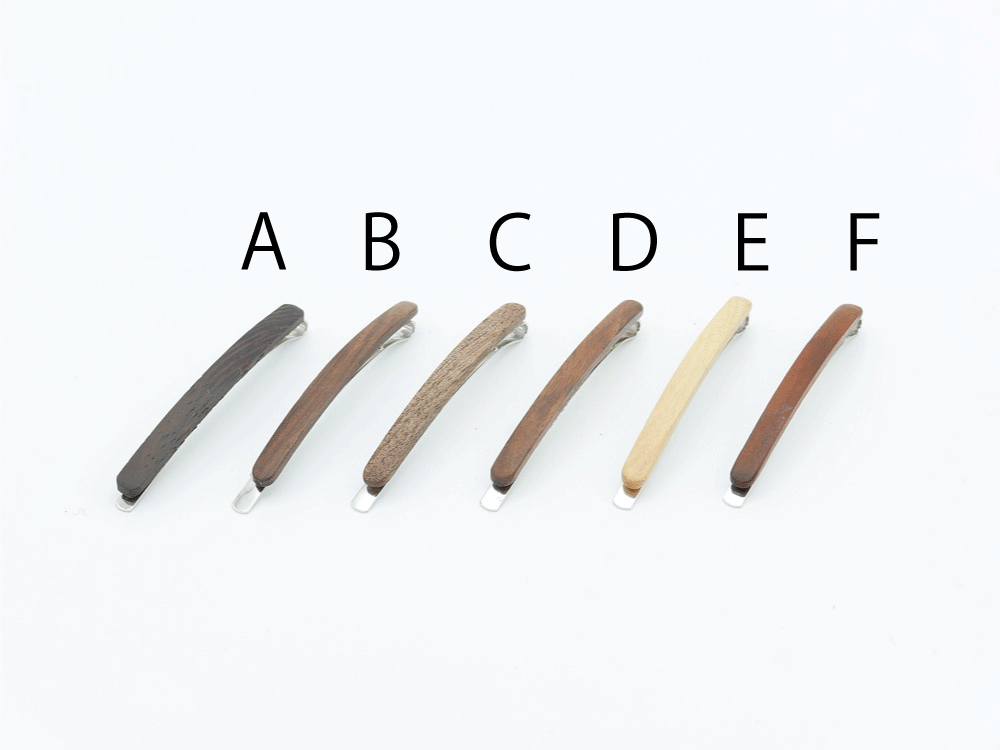 KOST KAMM｜Hair Clip　スレンダーシャープ　6cm　No.9507　天然木　ヘアクリップ